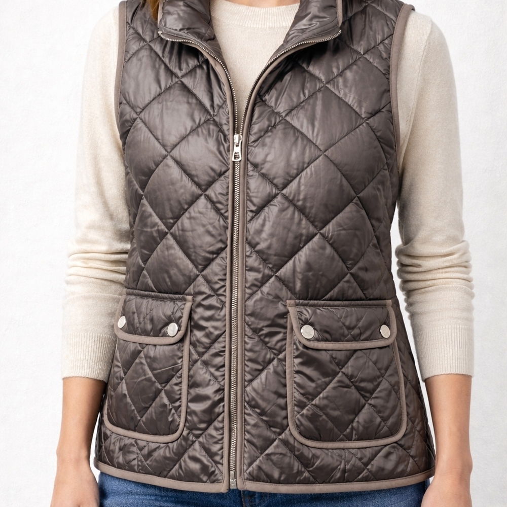 Workshop Republic Clothing Quilted Pewter Gray Vest